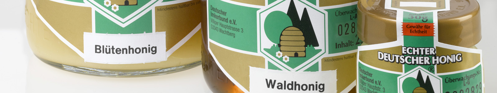 Drei verschiedene Honiggläser © Dienstleistungszentren Ländlicher Raum